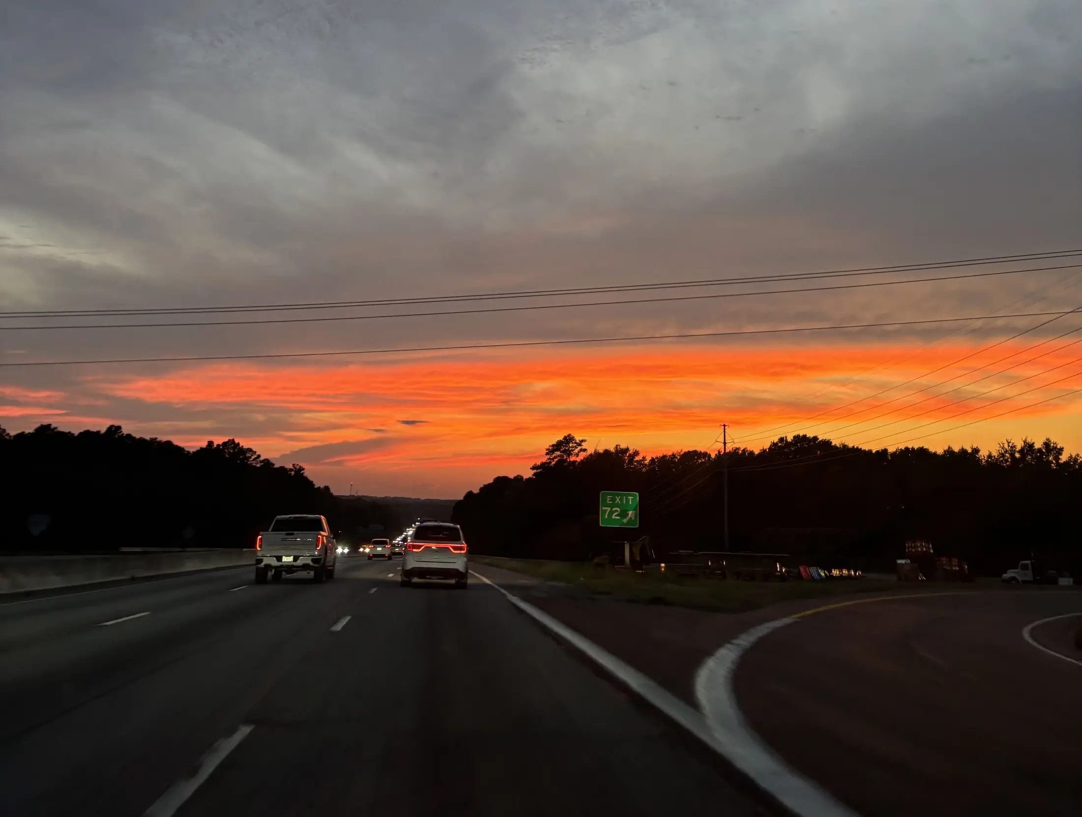 the sun is setting